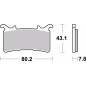 Plaquettes de frein BREMBO carbone céramique - 07GR99RC Plaquettes de frein BREMBO carbone céramique - 07GR99RC