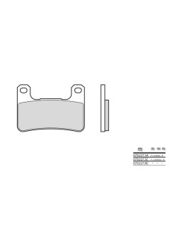 Plaquettes de frein BREMBO route métal fritté - 07SU27LA