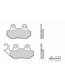 Plaquettes de frein BREMBO Scooter carbone céramique - 07005