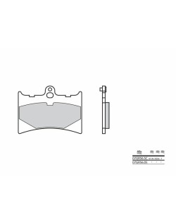 Plaquettes de frein BREMBO route carbone céramique - 07GR5605