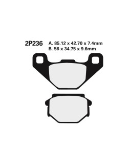 Plaquettes de frein NISSIN route semi-métallique - 2P-236NS