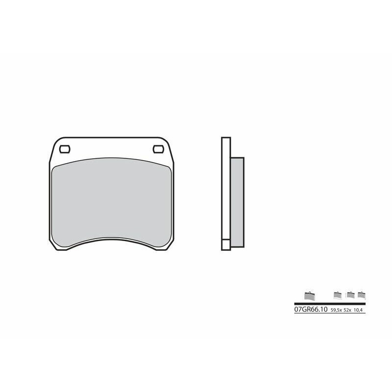 Plaquettes de frein BREMBO route carbone céramique - 07GR6610 Plaquettes de frein BREMBO route carbone céramique - 07GR6610