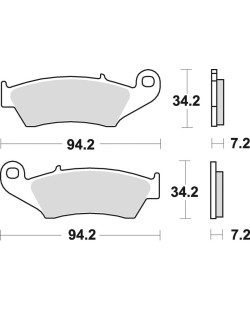 Plaquettes de frein BRAKING Off-Road/Quad métal fritté - 772CM44