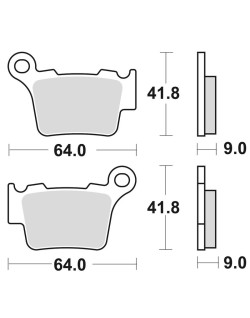 Plaquettes de frein BRAKING Off-Road/Quad métal fritté - 891CM44