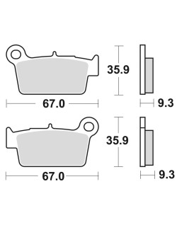 Plaquettes de frein BRAKING Off-Road semi-métallique - 890CM46