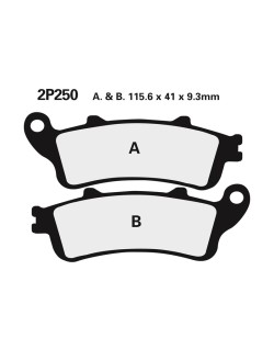 Plaquettes de frein NISSIN route /Off-Road métal fritté - 2P-250ST-F1