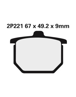 Plaquettes de frein NISSIN route semi-métallique - 2P-221NS
