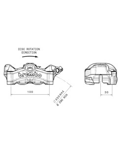 Etrier de frein avant droit BREMBO Stylema noir