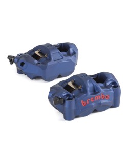Étrier de frein avant gauche BREMBO UPGRADE M50 ø30mm - bleu logo rouge