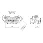 Etrier de frein avant gauche BREMBO P4 titane Ø32mm