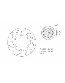 Disque de frein BREMBO Serie Oro rond fixe