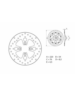 Disque de frein BREMBO Serie Oro rond fixe