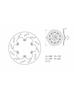 Disque de frein BREMBO Serie Oro rond fixe
