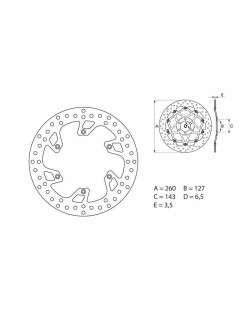 Disque de frein BREMBO Serie Oro rond fixe