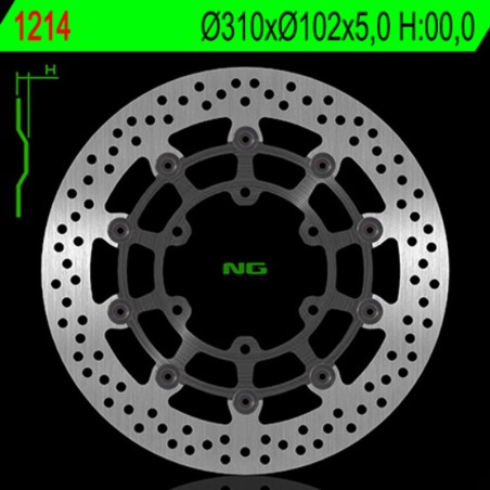 Disque de frein NG BRAKES rond flottant