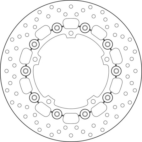 Disque de frein BREMBO Serie Oro rond flottant