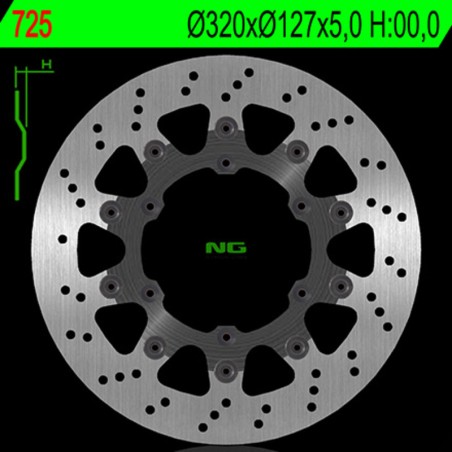 Disque de frein NG BRAKES rond flottant