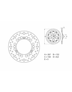 Disque de frein BREMBO Serie Oro rond fixe