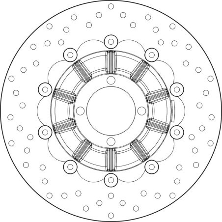 Disque de frein BREMBO Serie Oro rond flottant
