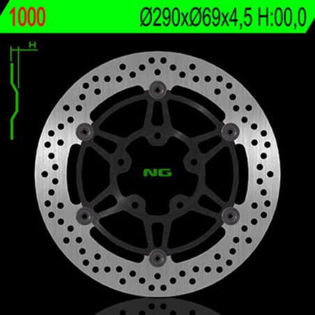 Disque de frein NG BRAKES rond flottant