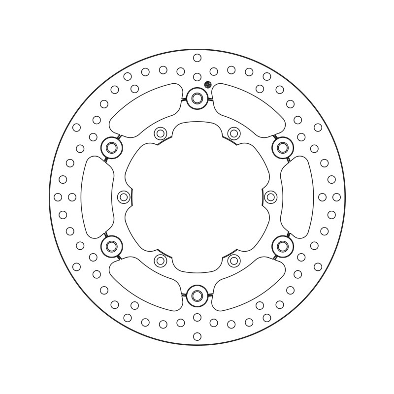 Disque de frein BREMBO Serie Oro rond flottant Disque de frein BREMBO Serie Oro rond flottant