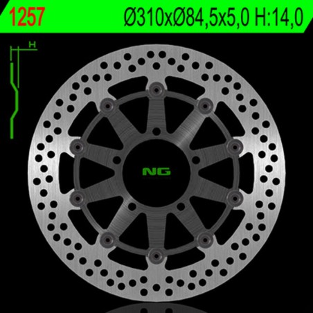 Disque de frein NG BRAKES rond fixe