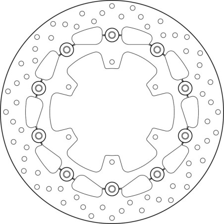 Disque de frein BREMBO Serie Oro rond flottant