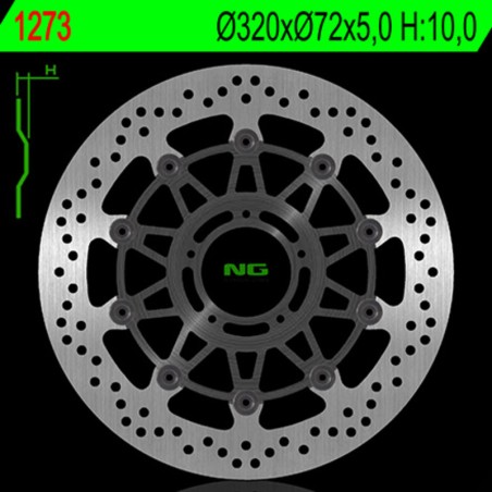 Disque de frein NG BRAKES rond flottant