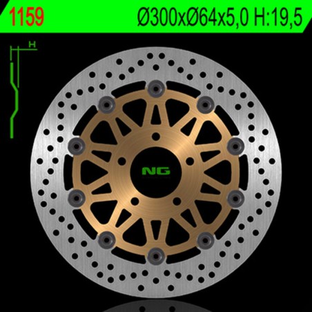Disque de frein NG BRAKES rond flottant