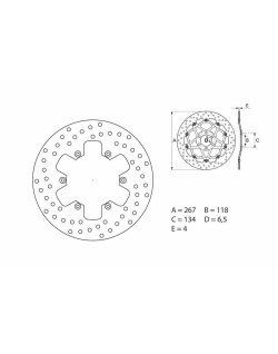 Disque de frein BREMBO Serie Oro rond fixe