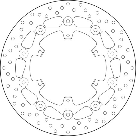 Disque de frein BREMBO Serie Oro rond flottant