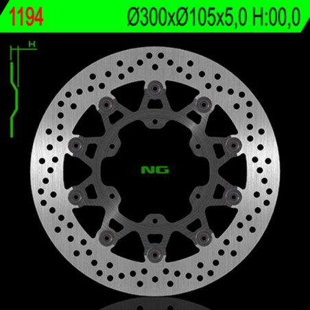 Disque de frein NG BRAKES rond flottant