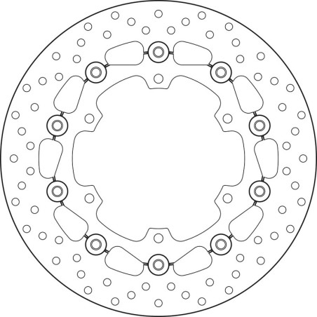 Disque de frein BREMBO Serie Oro rond flottant