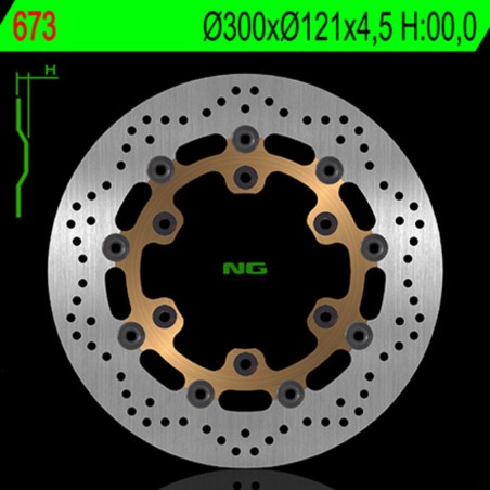 Disque de frein NG BRAKES rond flottant