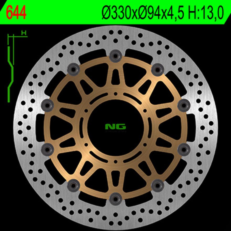 Disque de frein NG BRAKES rond flottant