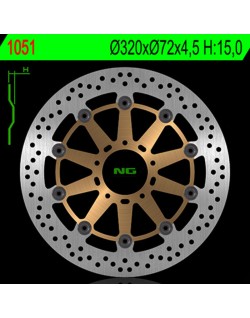 Disque de frein NG BRAKES rond flottant