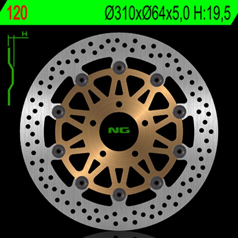 Disque de frein NG BRAKES rond flottant