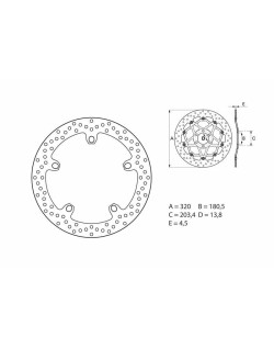 Disque de frein BREMBO Serie Oro rond fixe