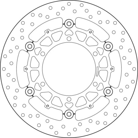 Disque de frein BREMBO Serie Oro rond flottant