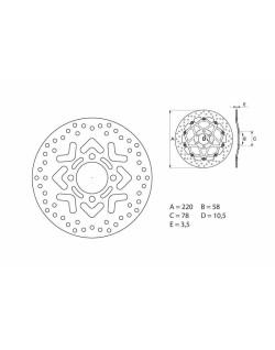 Disque de frein BREMBO Serie Oro rond fixe