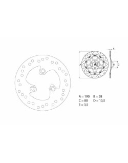 Disque de frein BREMBO Serie Oro rond fixe