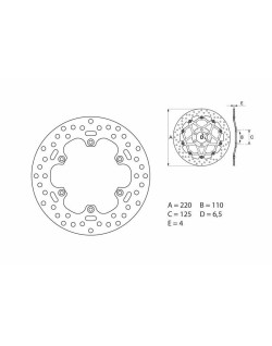Disque de frein BREMBO Serie Oro rond fixe