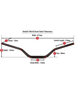 Guidon RENTHAL Street Fatbar 848