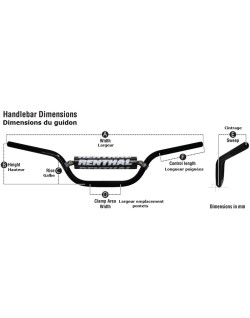 Guidon RENTHAL Twinwall 923 RC Mini/85CC