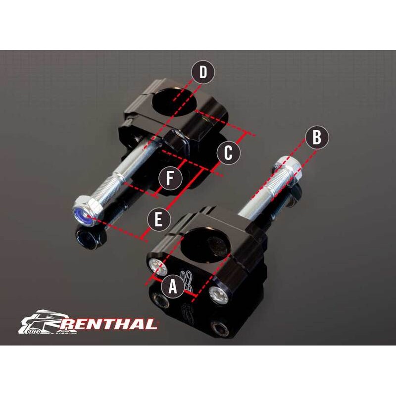 Pontets de guidon RENTHAL 36Tech Ø36mm Fatbar®36 Suzuki Pontets de guidon RENTHAL 36Tech Ø36mm Fatbar®36 Suzuki