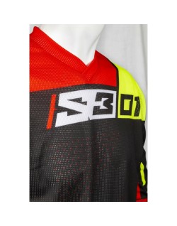 Maillot S3 Collection 01 - noir/rouge taille L