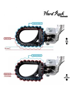 Repose-pieds S3 Hard Rock position arrière +10mm acier noir