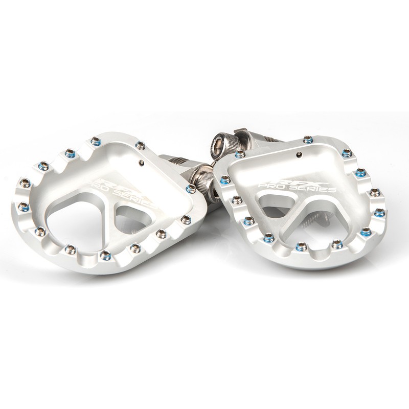 Repose-pieds en aluminium CNC trial RFX Pro (Argenté) universel - Gas Gas/Beta/Sherco/Montesa Repose-pieds en aluminium CNC trial RFX Pro (Argenté) universel - Gas Gas/Beta/Sherco/Montesa