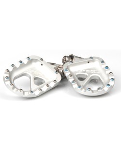 Repose-pieds en aluminium CNC trial RFX Pro (Argenté) universel - Gas Gas/Beta/Sherco/Montesa