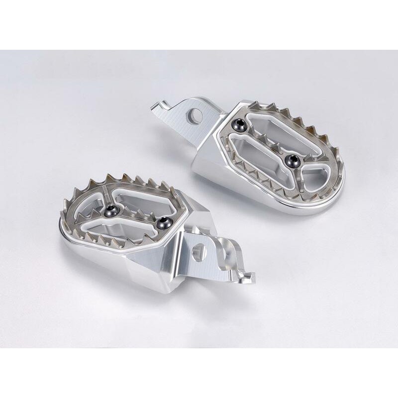 Repose-pieds BIHR Evolution argent Kawasaki KX250F/450F Repose-pieds BIHR Evolution argent Kawasaki KX250F/450F